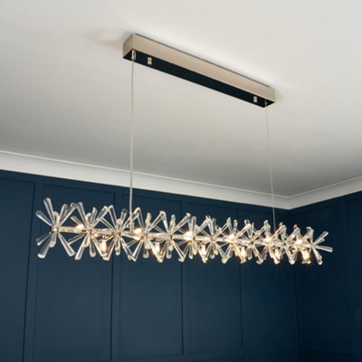 Litecraft Visconte Scafati Nickel Ceiling Pendant Bar from B&Q