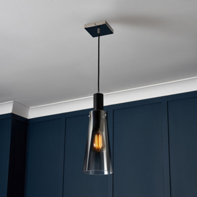 Litecraft Visconte Atrani Black Ombre Ceiling Pendant from B&Q