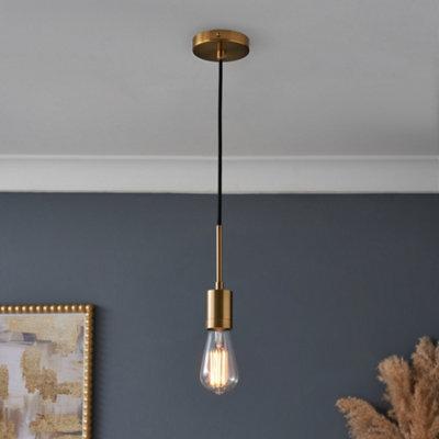 Inlight Mirim Brass Effect E27 Cable Light Set (L)880mm from B&Q