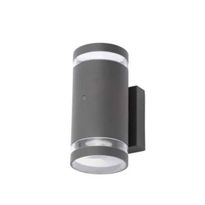 B&Q -  Zn-34043-Anth Lens Wall With Photocell SingleAnthracite Light