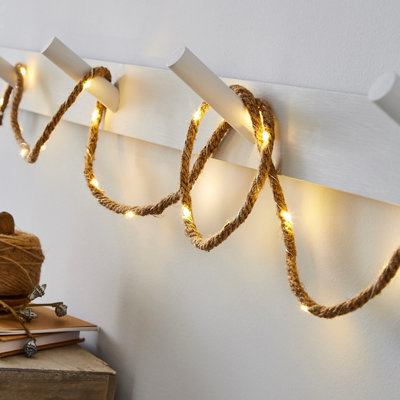 Inlight Rope Battery-Powered Warm White 20 Led Indoor Brown String Lights from B&Q