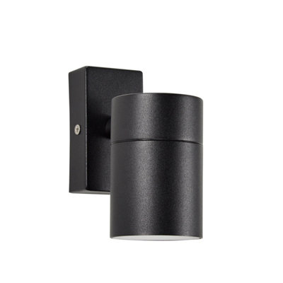 Generic Zinc Leto Fixed Up Or Down Gu10 Wall Light Ip44 Wall Light Black Zn-37940-Blk from B&Q