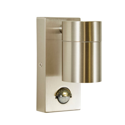 Forum Zn-37938-Sst Leto Gu10 Fixed Up Or Downlight With Pir Sensor Stainless Steel from B&Q