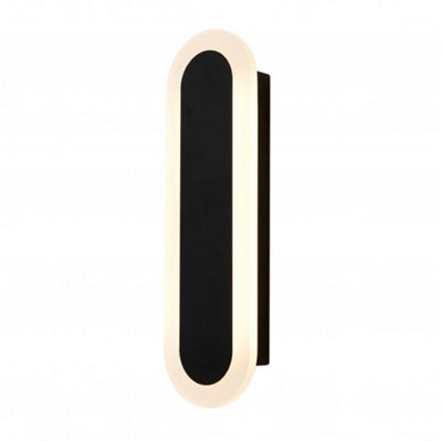 Zink Zn-44553-Blk Ren Outdoor Ip65 10W Led Cct 30Cm Linear Wall Light In A Black Finish from B&Q