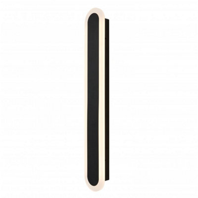 Zink Zn-44554-Blk Ren Outdoor Ip65 16W Led Cct 60Cm Linear Wall Light In A Black Finish from B&Q