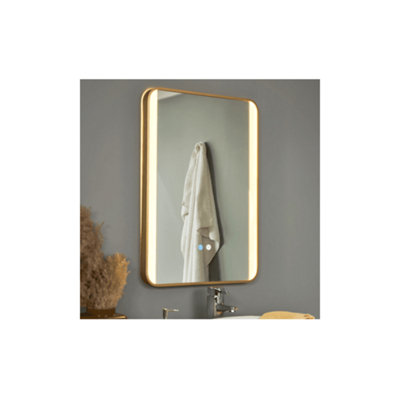 Spa Lighting Spa-44482 Lori 13W Ip44 Led Cct Illuminated Rectangular Bathroom Mirror In A Black Finish from B&Q