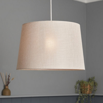 Inlight Petra Natural Woven Effect Slubby Cylinder Light Shade (D)40Cm from B&Q