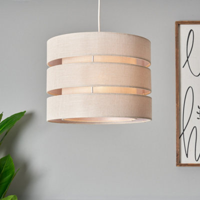 Inlight Petra Natural Woven Effect Slubby Cylinder Light Shade (D)33Cm from B&Q