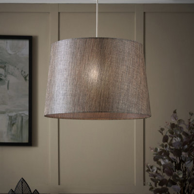Inlight Ponte Blue Metallic Effect Contemporary Cylinder Light Shade (D)40Cm from B&Q