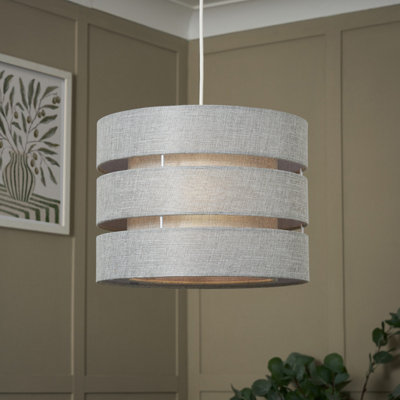 Inlight Ponte Blue Metallic Effect Contemporary Trio Cylinder Light Shade (D)28Cm from B&Q