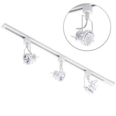 Litecraft Greenwich White 3 Head 1M Straight Kitchen Ceiling Light With Led Bulbs from B&Q