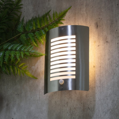 Litecraft Sigma Stainless Steel Outdoor Wall Light With Pir Sensor from B&Q