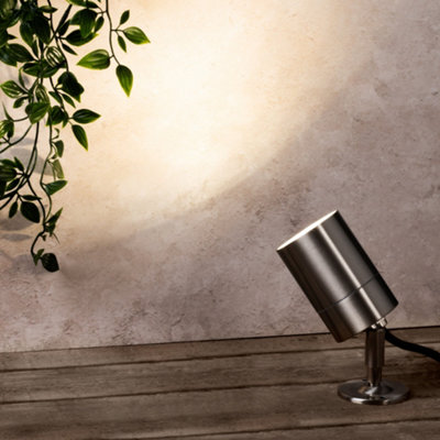 Litecraft Kenn Stainless Steel 1 Lamp Outdoor Spike Light from B&Q