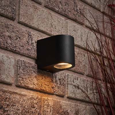Litecraft Irwell Black Outdoor Wall Light from B&Q
