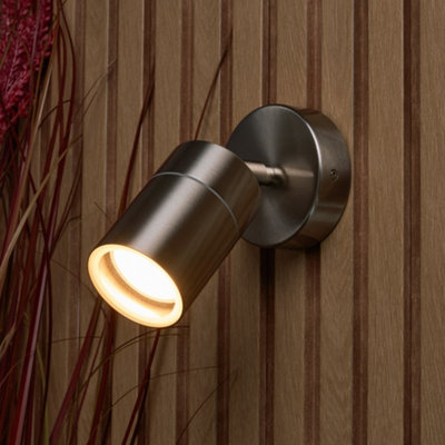 Litecraft Kenn Stainless Steel Adjustable Outdoor Wall Light from B&Q