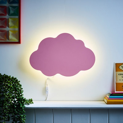 Litecraft Pink Led Cloud Glow Kids Wall Light from B&Q