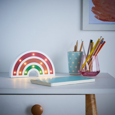 Litecraft White Rainbow Glow Kids Led Table Lamp from B&Q