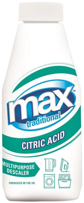 Max Traditional Citric Acid450 GPowerful Descaler & Limescale Remover For Descaling BathsKettlesDishwashersWashing from B&Q