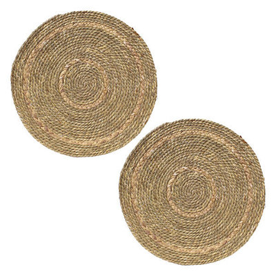 Leaf & Loom Set Of 2 Seagrass Mats from B&Q