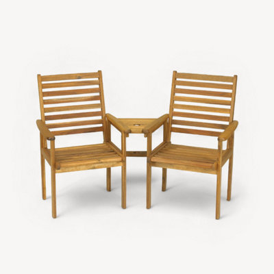 Royalcraft Napoli Companion Acacia SetDuo Love Seat from B&Q