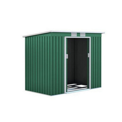 Buttercup Farm Ascot ShedStyle 1 BoxGalvanised SteelH173 X W130 X L213 CmGreen from B&Q