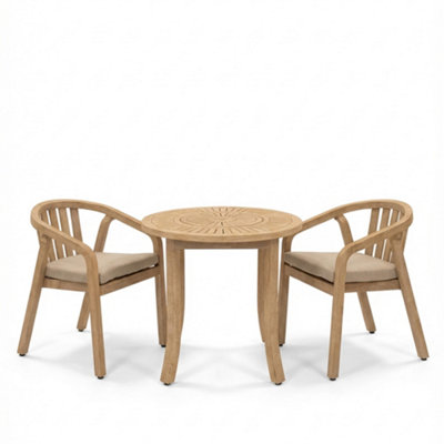 Royalcraft Maris 2-Seater Round With Riven Chairs from B&Q