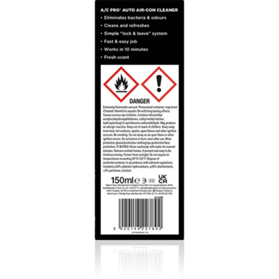 2x STP A/C Pro Auto Air Con Cleaner Refreshes Eliminates Bacteria Odour 150ml - Image 5