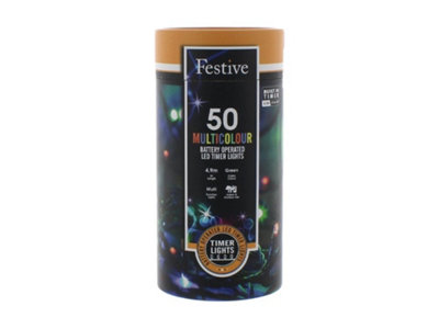 Festive Battery Operated Timer LightsMulticolour100 Leds from B&Q