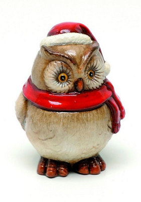 Christmas DecorationFestive Owl Ceramic Figurine from B&Q
