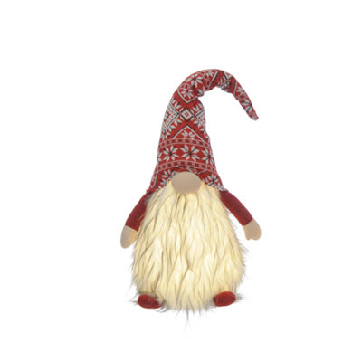  - Christmas DecorationSkandi Lit Gonk 40Cm (Battery Operated)Red