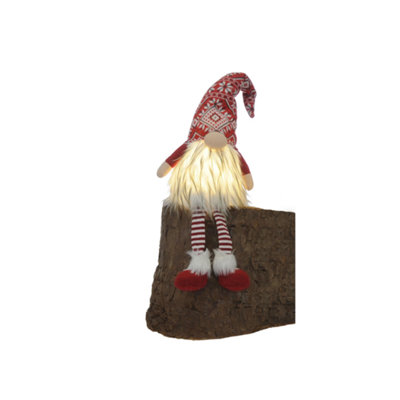  - Christmas DecorationDangly Leg Skandi Lit Gonk 53Cm (Battery Operated)Red