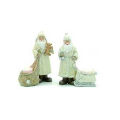 Christmas Tea Light Candle HolderSanta Set Of 2 Assorted from B&Q