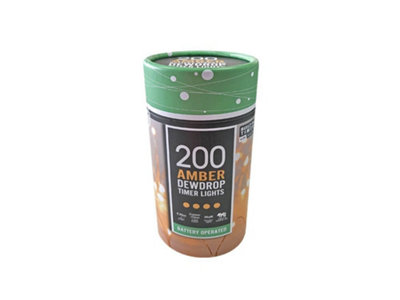 Festive Battery Operated Dewdrop Timer Lights400 Amber from B&Q