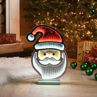 B&Q -  40Cm Santa Face Infinity Light