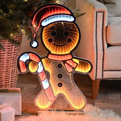 B&Q -  Infinity Gingerbread Man With Wooden Base60Cm