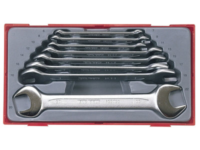 B&Q -  Teng  Tt6208 Metric Open End Spanner Set8 Piece Tentt6208