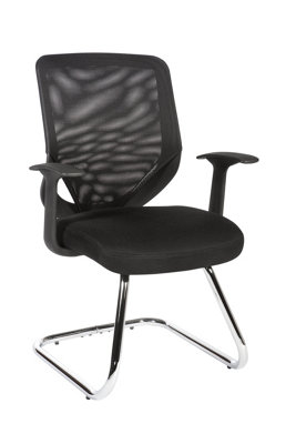 B&Q -  Nova Mesh Visitor Chair With Fixed Arms And Chrome Cantilever Base