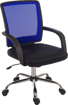 Teknik Star Mesh Chair Blue With Gas Lift Seat Height Adjustment And Tilt Tension from B&Q