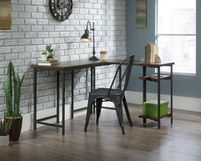 Teknik Industrial Style L-Shaped Desk Smoked Oak