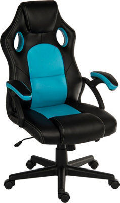 Teknik Kyoto Gaming Chair Blue With Gas Lift Seat Adjustment And Tilt Tension from B&Q