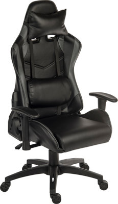 Teknik Yokohama Gaming Chair With Gas Lift Seat Adjustment And Tilt Tension Black