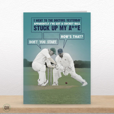 Funny Cricket Birthday Card Hilarious Cricket Humour Joke