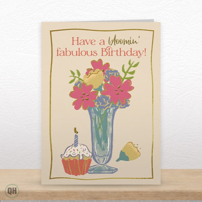 Quitting Hollywood Bloomin Fabulous Birthday Card Funny Garden Lover Greeting With Flower Design from B&Q