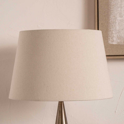 Pacific Lifestyle Coast 50Cm Cream Calico Tapered Shade from B&Q