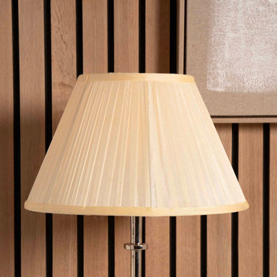 Pacific Lifestyle 30Cm Silk Pleat Empire Lamp Shade For Table Lamps Light/Cream