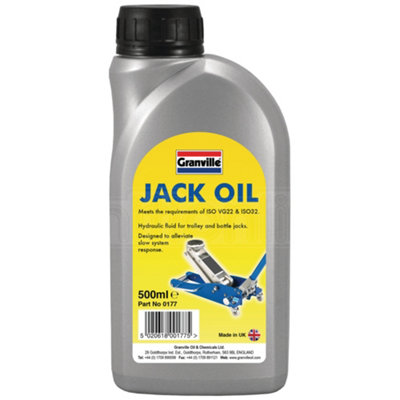 Granville Jack Oil Is032 Multipurpose Hydraulic Trolley Compressor Lifting 500Ml from B&Q