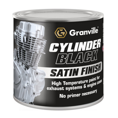 Granville High Temperature Satin Black Paint for exhausts and engines (100ml) - Image 23
