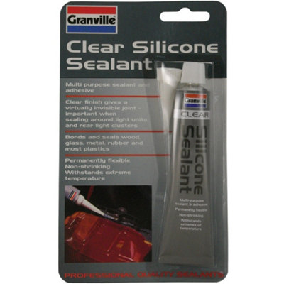 Granville Clear Silicone Sealant Waterproof Windscreen Sealer Window Sealant 40G from B&Q