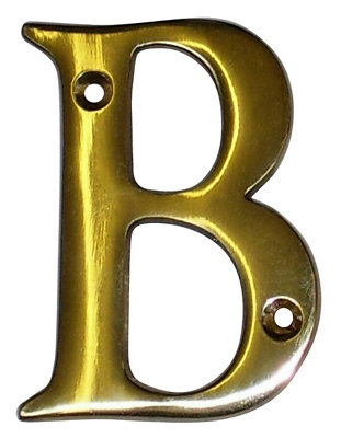 The House Nameplate Company Polished Brass House Letter B(H)100mm (W)65mm from B&Q