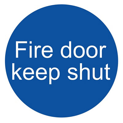 The House Nameplate Company Fire Door Keep Shut Polyvinyl Chloride (Pvc) Safety Sign(H)100mm (W)100mm (L)500mm from B&Q
